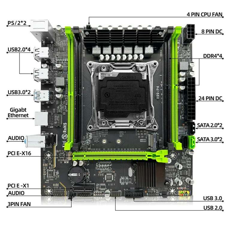 Placa base X99 P4 y Xeon E5 2670 V3
