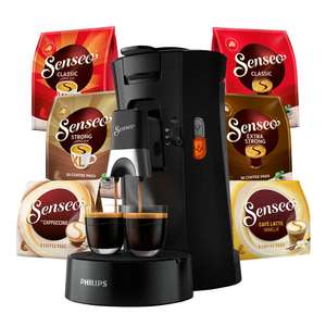 Maquina de café Senseo y 144 monodosis de 6 sabores Originales CSA240/60