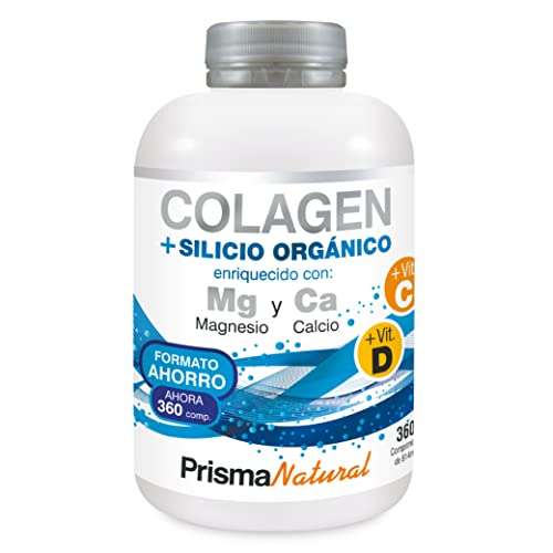 360 capsulas - Colágeno Hidrolizado con Magnesio y Vitamina C y D, Con Silicio y Calcio