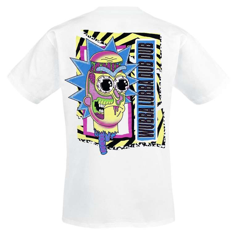 Camiseta blanca de Rick and Morty Wubba wubba dub dub (Tallas S M L XL XXL)