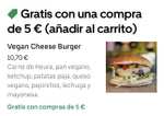 Hamburguesa "VEGAN CHEASE BURGER" gratis con compra de 5 euros en Fitzgerald (UBER EATS)