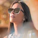 Ulknyss Gafas de Sol Mujer Polarizadas Cuadradas Gafas de Moda 2 Piezas Protección UV400