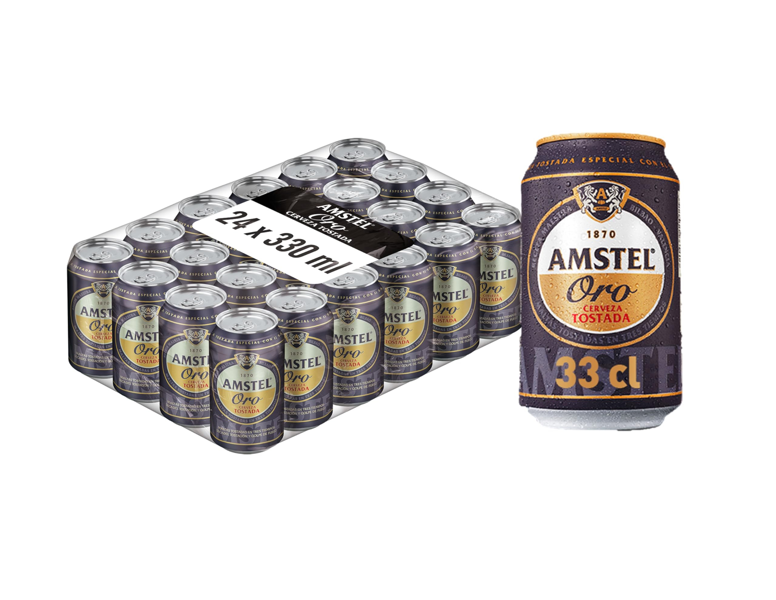 24 Amstel Oro Cerveza Tostada recompensa de 6.03 PRECIO FINAL 10.53