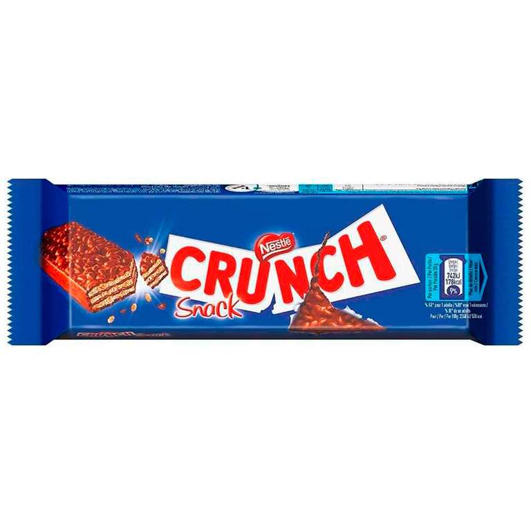 Barritas de Barquillo de Chocolate de Crunch (Caja de 30 Unidades)