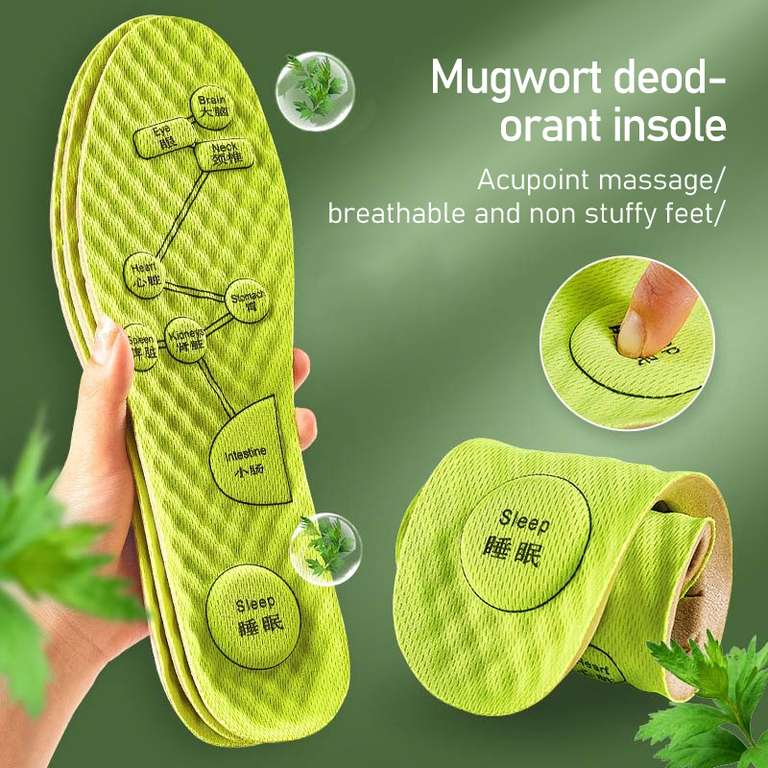 Plantilla de acupresión para pies para hombres y mujeres, inserciones de cojín deportivo suave y transpirable