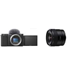 Cámara Vlog Sony Alpha ZV-E10 + lente gran angular Sony E 11 mm F1.8 APS-C + empuñadura Bluetooth Sony GP-VPT2BT + micrófono Sony ECM-W2BT