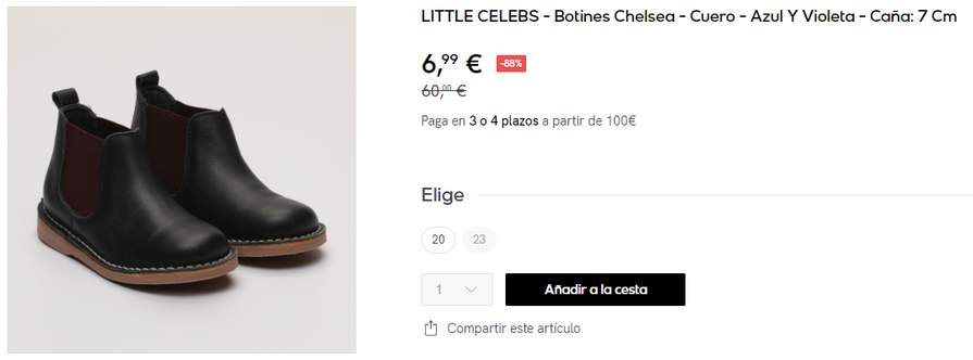 calzado Little Celebs en Privalia - Desde 3,50 € (ver ejemplos) » Chollometro