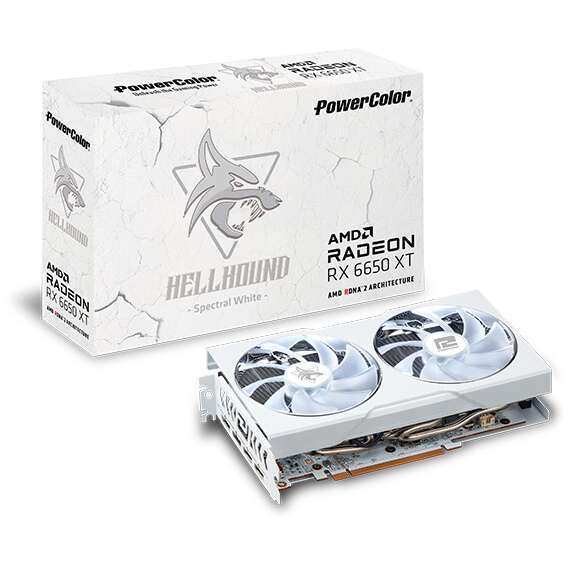 Powercolor Hellhound Spectral White AMD Radeon RX 6650 XT 8GB GDDR6