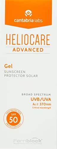 Heliocare Advanced Gel SPF 50 - Crema Solar Facial (compra recurrente)