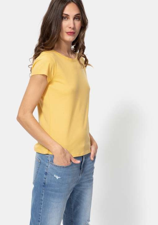 Camiseta manga corta para Mujer TEX colores amarillo o lila