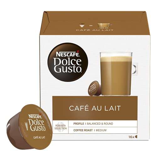 NESCAFE DOLCE GUSTO - DOLCE GUSTO Café con leche 16 Capsules 160g (x6)