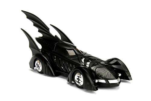 Jada - Coche Batmóvil de la Película Batman Forever de 1995, Escala 1:24, con Figura de Batman,