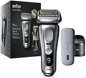 Braun Series 9 Pro Afeitadora Eléctrica, Máquina de Afeitar Barba con Recortadora ProLift y Cabezal 4en1, Centro Limpieza y Carga 5en1