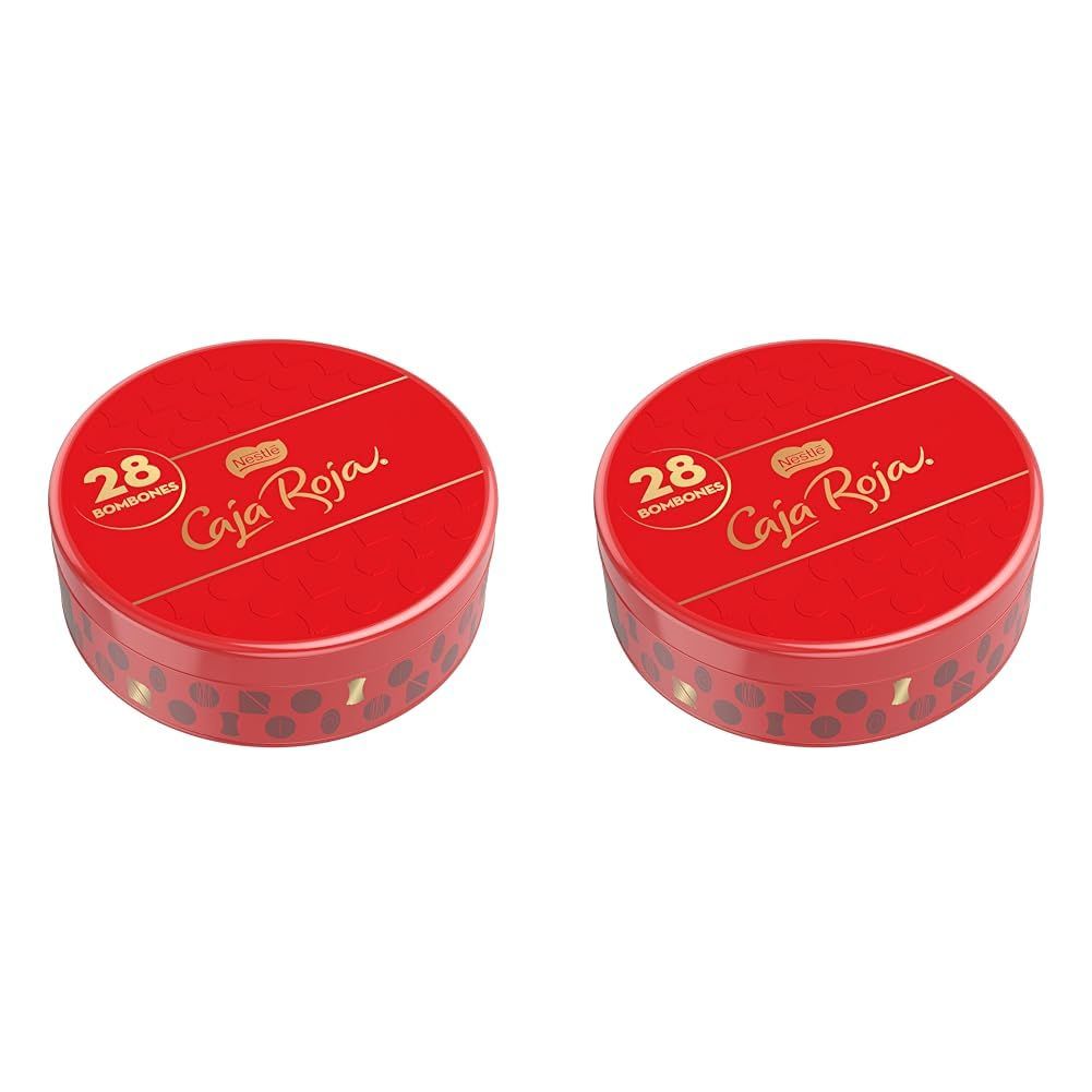 2 x NESTLÉ CAJA ROJA bombones de chocolate con leche lata 250g