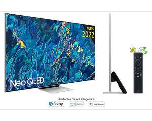 TV QLED 85" - Samsung QE85QN95BATXXC, QLED 4K, Procesador Neural 4K con IA, Smart TV, Plata