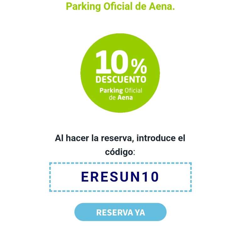 10% Descuento Parking AENA