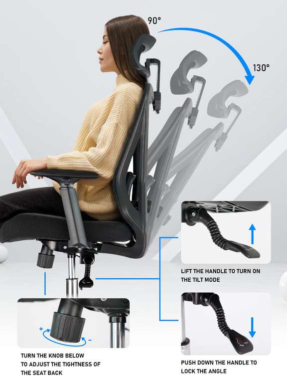 Silla ergonómica SIHOO M57 » Chollometro