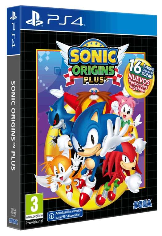 PS4 Sonic Origins Plus [Recogida gratis en tienda] [AMAZON IGUALA]
