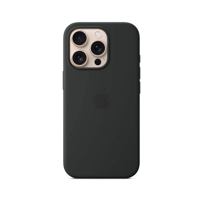 Funda de Silicona Oficial Apple con MagSafe para iPhone 16 Pro (Color Negro)