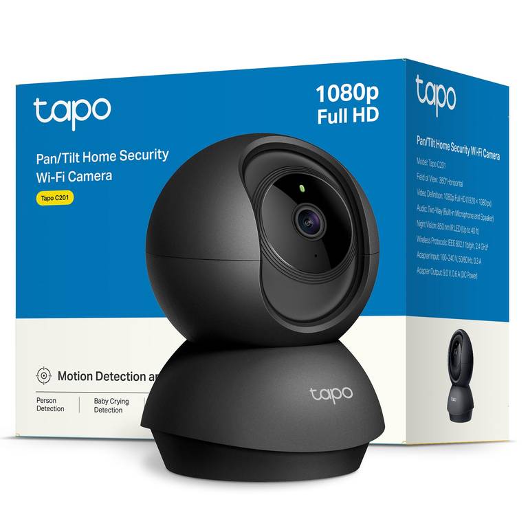 Cámara de vigilancia WiFi de interior TP-Link Tapo C201 Full HD 1080p con cobertura 360°