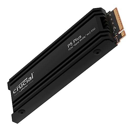 Crucial P5 Plus 1TB SSD M.2 PCIe Gen4 NVMe con disipador térmico, Compatible con PS5