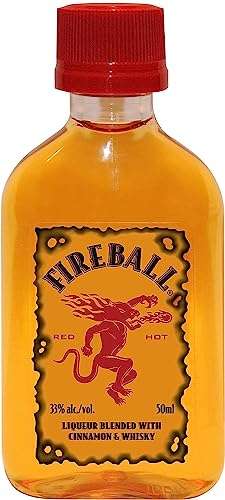 10 X 50 ml. Fireball Cinnamon Whisky - Pack
