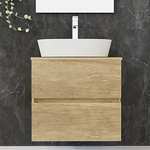 Conjunto Mueble de Baño + Espejo + Lavabo Cerámico + Grifo + Sifón Extensible y Válvula Desagüe