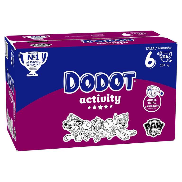 ▷ Chollo Pack x162 Pañales Dodot Activity talla 5 por sólo 64,59€ (15%) ¡A  0,39€ la unidad!