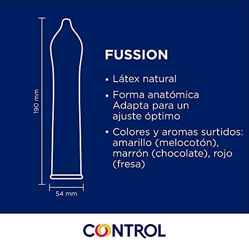 Control Fussion Preservativos - Caja de condones de aromas afrodisíacos