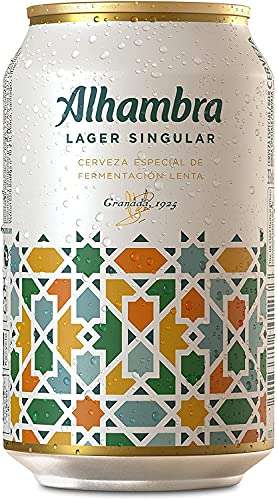 Alhambra Lager Singular Cerveza - Pack de 24 Latas x 33cl