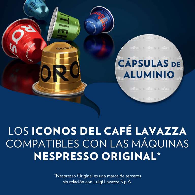 200 cápsulas Lavazza, Qualità Oro Compatibles con las Máquinas Nespresso* Original, con Notas 100% Arábica. 0'17€/ud