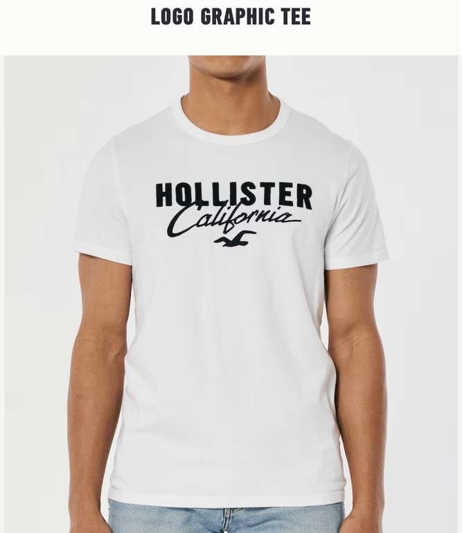 Camiseta logo Hollister