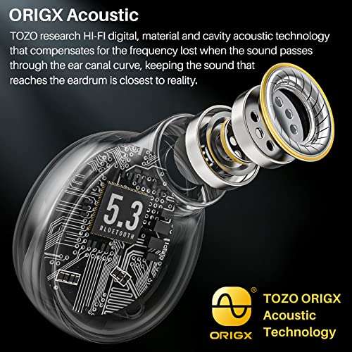 TOZO T6 Auriculares Bluetooth 5.3 Auriculares Inalámbricos