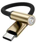 Adaptador USB-C a Jack 3.5 mm AUX, Cable Adaptador de Audio para Auriculares (Gold)