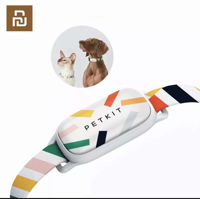 Collar inteligente para perro y gato, etiquetas ajustables de nailon suave e impermeables. Mide la actividad física de tu mascota