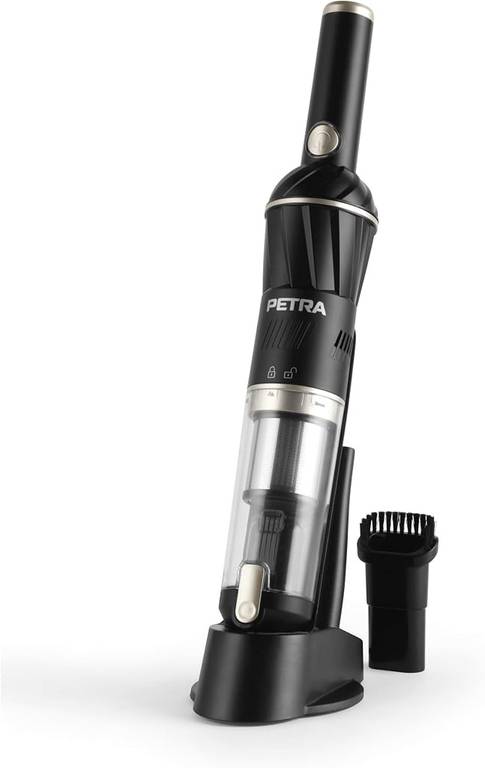 Petra PF01096VDEEU7 Aspiradora de Mano Inalámbrica, 11,1 V, Filtro HEPA y 2 Boquillas