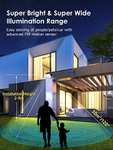 Luz Solar Exterior Jardin con mando a distancia【190LED 1500LM】 3 Modos de iluminación, IP65
