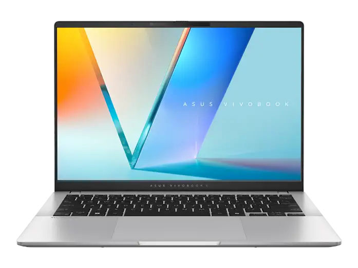 Portátil ASUS Vivobook S14 OLED (14" WUXGA, Intel Ultra 7 256V 47 TOPS, 16GB RAM, 512GB SSD, Copilot+ PC, W11H, sin cargador)
