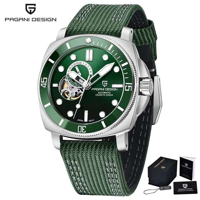 Reloj mecánico deportivo de marca PAGANI para hombre, reloj de 200M resistente al agua, reloj masculino, 2024 nuevo Pd-1736.