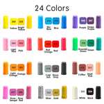 12 Rotuladores Doble Punta, 24 Colores, Acrilicos Permanentes, 3mm