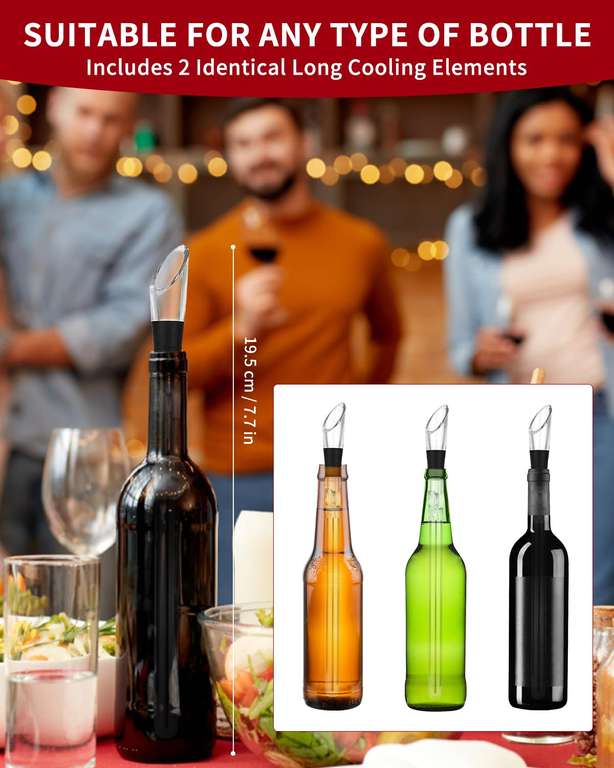 8 Piezas Enfriador de Botellas de Vino ideal para regalo