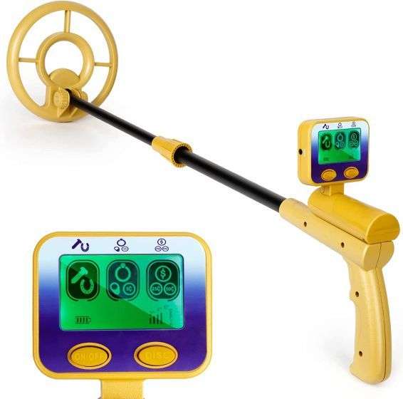 Detector de metales al aire libre para niños y adultos con bobina impermeable y ajuste de sensibilidad