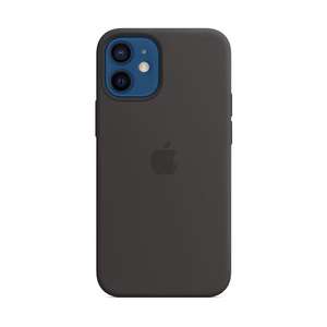 Funda de silicona con MagSafe Apple negra para el iPhone 12 mini