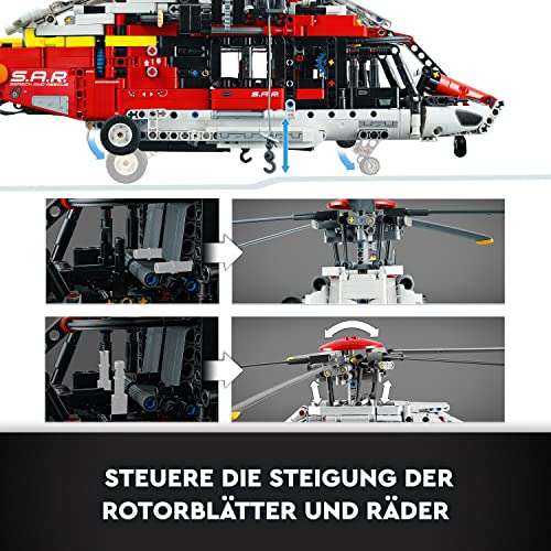 LEGO 42145 Technic Helicóptero de Rescate Airbus H175, Maqueta para Construir, con Rotores Giratorios (cupon de 16€)