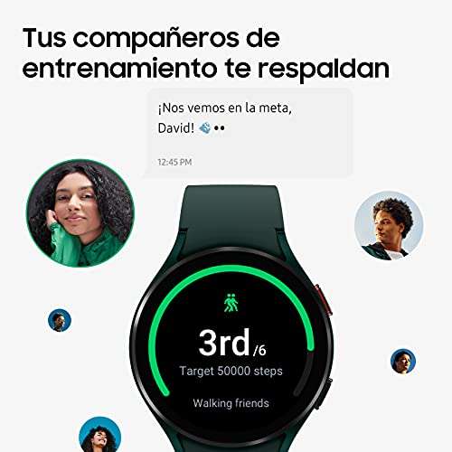 Samsung Galaxy Watch4 - Smartwatch, 44 mm, LTE, Color Plata (Version ES)