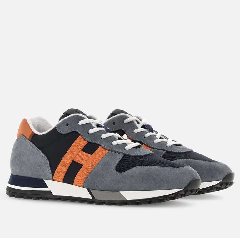 Sneakers Hogan H383 Gris Azul Marino Naranja