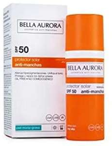 Bella Aurora Protector Solar 50 Facial Anti-Manchas Piel Mixta Grasa, 50 ml Compra mínima 3
