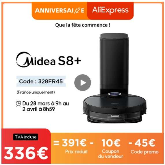 Robot aspirador Midea S8+ para el hogar » Chollometro