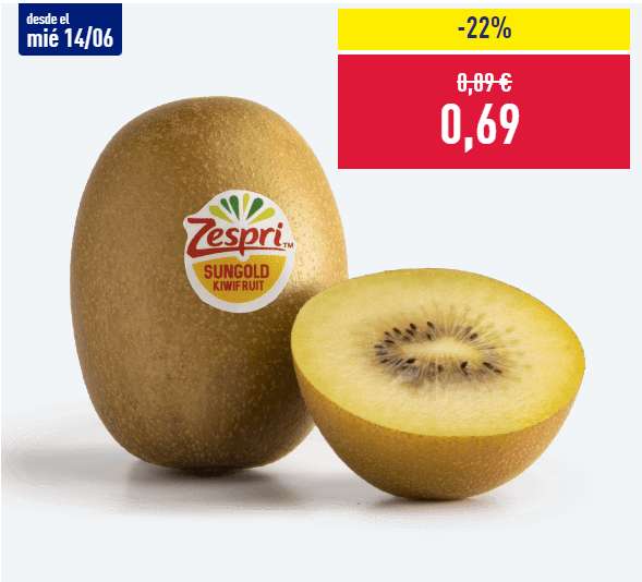 ZESPRI Kiwi amarillo a 0,69€/unidad