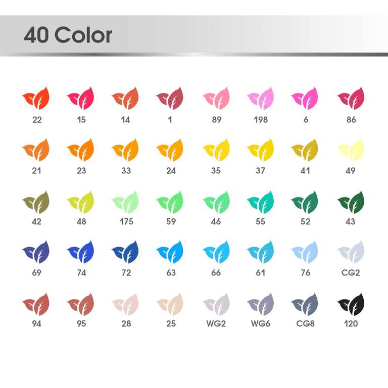 40 subrayadores de colores